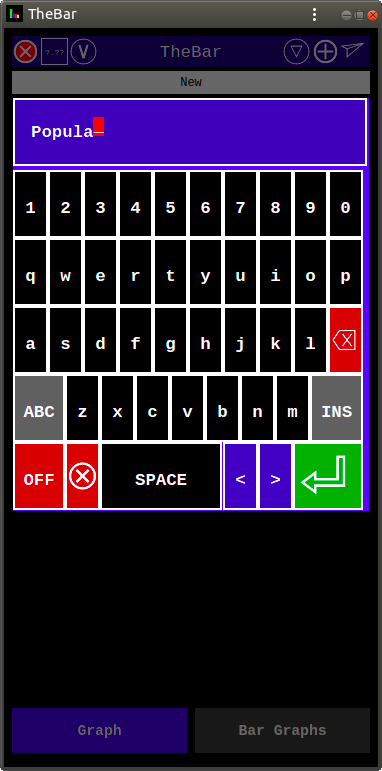 Bar Chart Name Keyboard