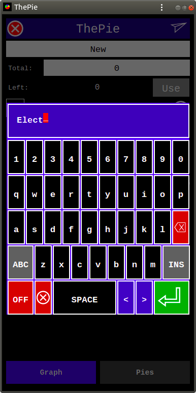 Pie Name Keyboard