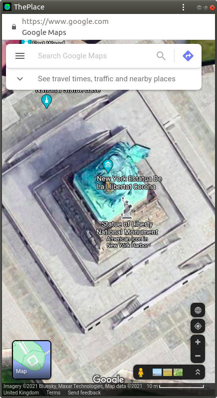 ThePlace - Statue of Liiberty Satellite View